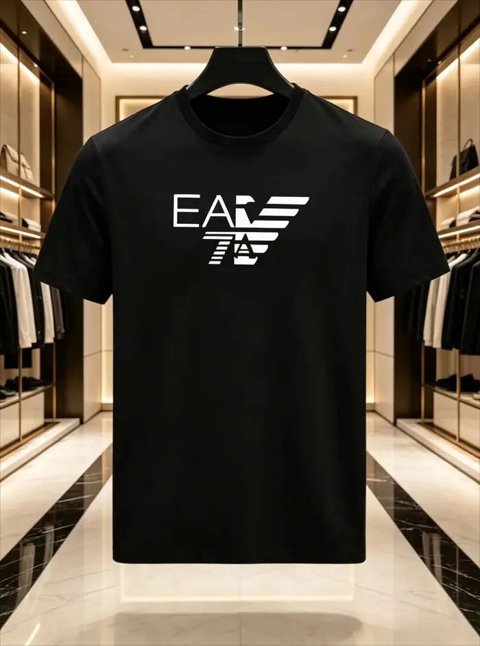 T-shirt de luxe tendance en coton avec motif graphique pour homme et femme – Collection sportswear haut de gamme – Streetwear d'été