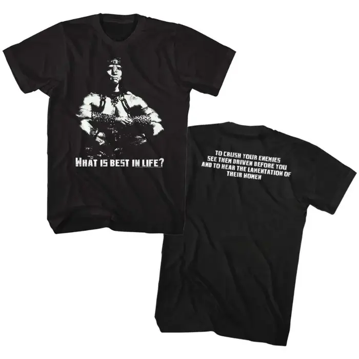 T-Shirt Conan le barbare pour hommes, classique, avec citation du barbare, graphique, manches courte