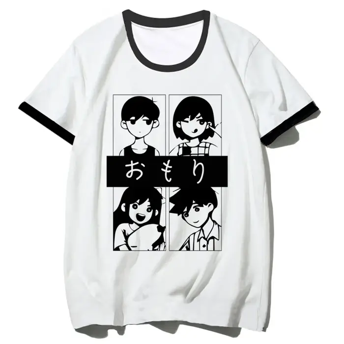 T-shirt Omori pour femmes, respirant, années 2000, hip hop universitaire, t-shirt classique, hip hop