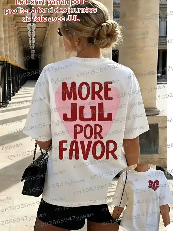 T-shirt imprimé tendance Rapper Jul pour hommes et femmes
