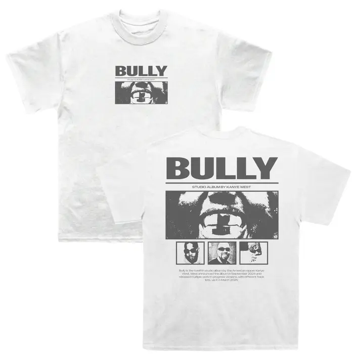 T-shirt Kanye West BULLY Album 2026 – Vêtement d'été en coton pour homme et femme