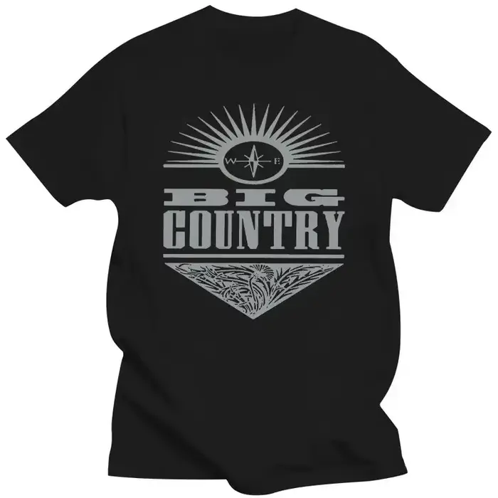 T-shirt avec logo Big Country Band pour hommes et femmes, t-shirt graphique rétro post-punk rock, ha