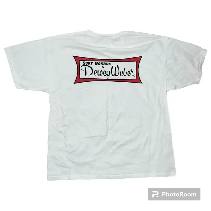T-shirt Dewey Weber Box Logo pour planche de surf et skate, Vtg des années 90