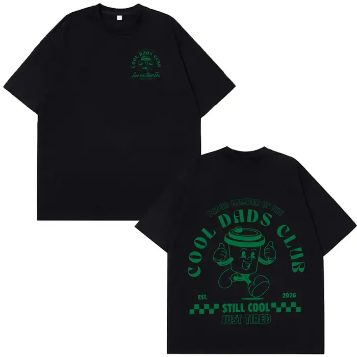 Cool Dads Club Coffee Meme 2026 T-shirt Homme Femme Mode T-shirt Coton Quotidien Streetwear Été Styl