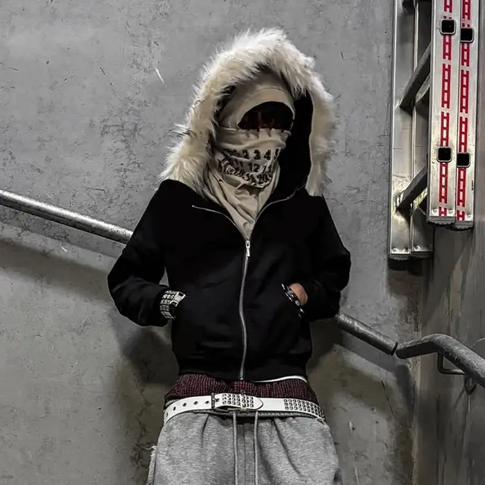 Sweat à capuche à manches longues, chapeau moelleux, couleur unie, décontracté, manteau rétro, tenda