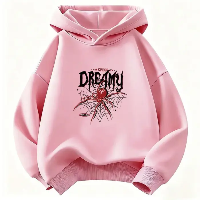 Sweat-shirt à capuche Hip Hop Spider Streetwear pour enfants, sweat-shirt mignon Harajuku pour garço