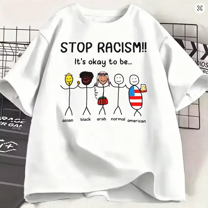 T-shirt Unique Stop Racism Its Ok to Be pour hommes
