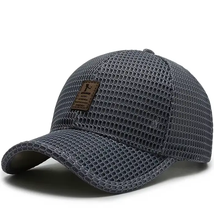 Casquette de baseball respirante pour hommes, plein filet, ombrage, pêche, sports de plein air, lois