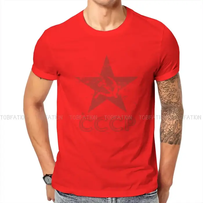 Russe URSS CCCP t-shirts originaux CCCP Vintage marteau & faucille étoile impression hommes t-shirt 