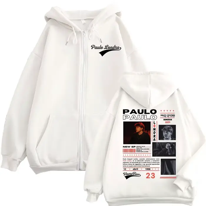 Rappeur Paulo Londra Homerun Album Merch sweat à capuche Harajuku Hip Hop Pop musique