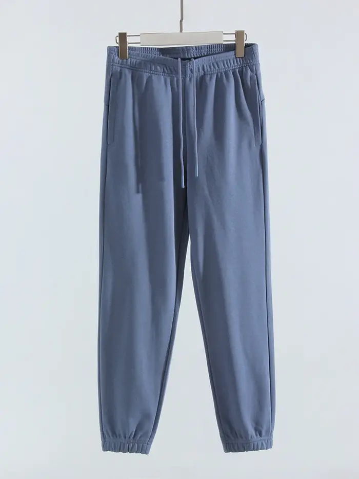 Pantalon de jogging en coton pour femme, coupe droite, taille haute, style streetwear, violet, décon