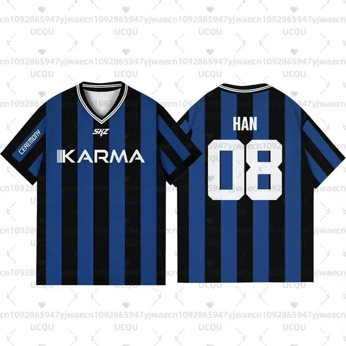 Kpop Stay Karma Album Fans TShirt Felix Bangchan Hyunjin Streetwear Sport décontracté surdimensionné