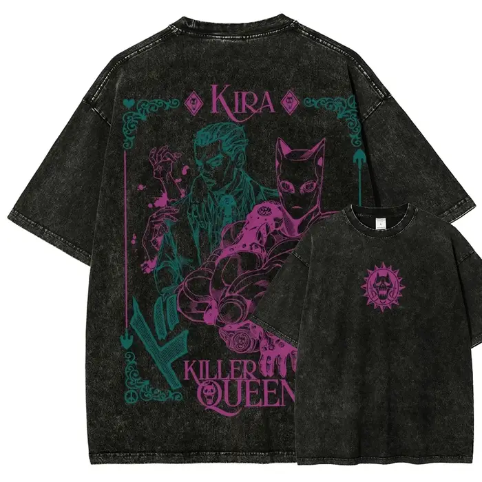 JoJo's Bizarre Adventure Kira Yoshikage T-shirt imprimé hommes femmes t-shirts coton vêtements rétro