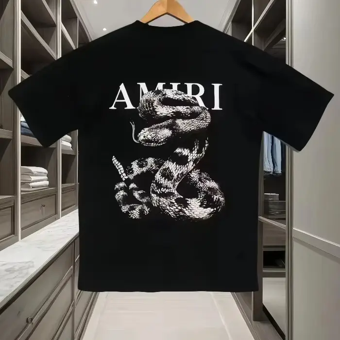 T-shirt ample à motif serpent, tendance luxe léger, manches courtes, unisexe, vêtement décontracté p