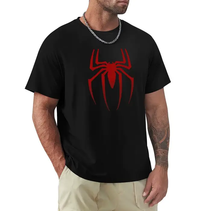 Spider Logo T-Shirt surdimensionné sweat plaine blancs anime chemises hommes