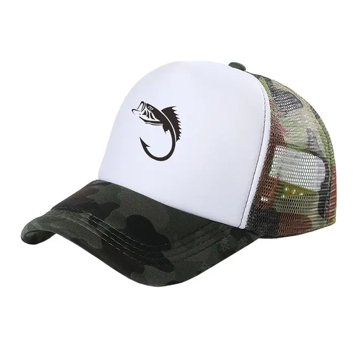 Hameçon Homme Casquettes De Camionneur Hommes Cool Style Extérieur Chapeaux De Pêche Mode Casquette De Baseball D'été