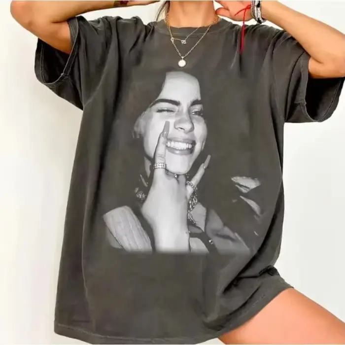 T-shirt graphique Billie Eilish, été 2026, homme/femme, vintage, hip hop, manches courtes, décontrac