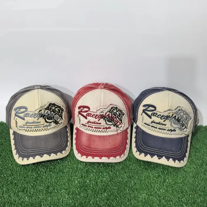 Casquette de baseball vintage brodée effet vieilli pour hommes et femmes