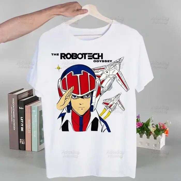 Macross Anime hommes Hip Hop Streetwear impression T-shirt t-shirts à manches courtes mode Harajuku Kawaii