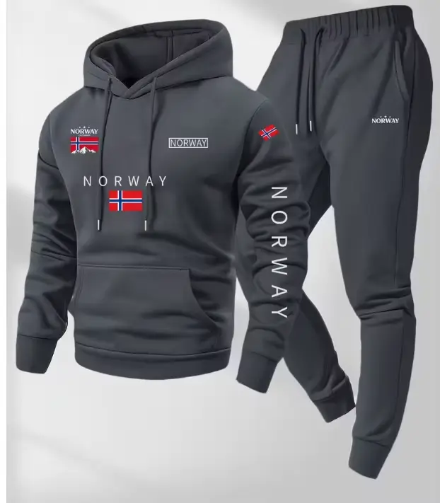 Ensemble 2 pièces sweat à capuche et pantalon de survêtement à cordon de serrage avec motif lettres 