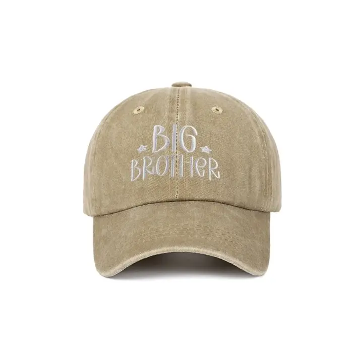 Casquettes de mode en coton délavé pour frères et sœurs