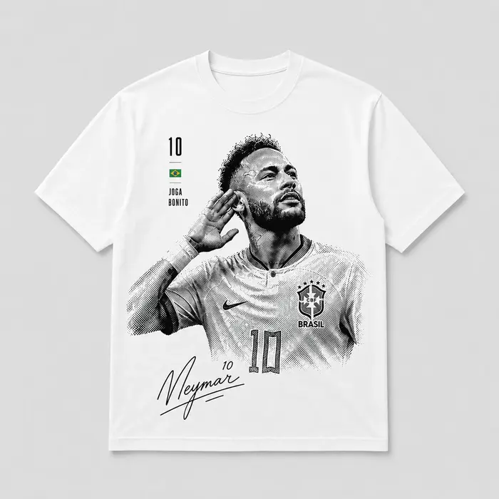 T-shirt de l'équipe nationale de football du Brésil Neymar 2026 – Vêtements pour hommes et femmes – 