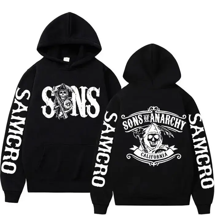 Sons of Anarchy Double face graphique à capuche hommes sweat à capuche hommes femmes Design de mode 