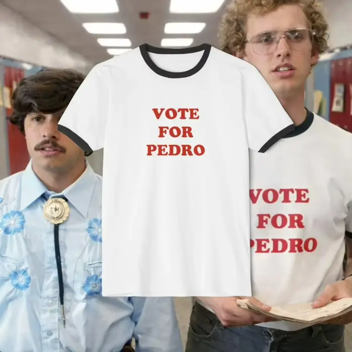 T-shirt Homme Y2K 2026 Napoleon Dynamite Vote For Pedro – Nouvelle Collection Été Tendance Streetwear Respirant Décontracté Manches Courtes