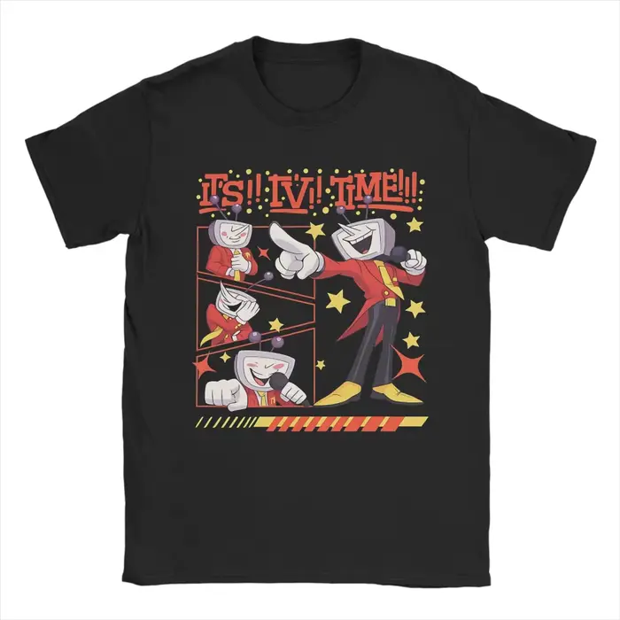 Tenna Deltarune Game It's TV Time Meme Merch hommes femmes imprimé t-shirts coton T-shirt nouveauté 