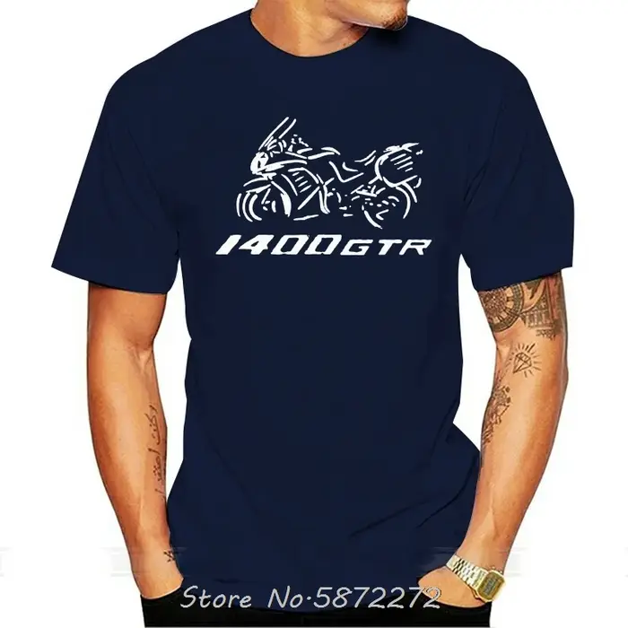 Moto Moto Gtr 1400 T-shirt surdimensionné coton T-shirt unisexe T-shirt graphique t-shirts Fitness impression hauts hommes vêtements Streetwear