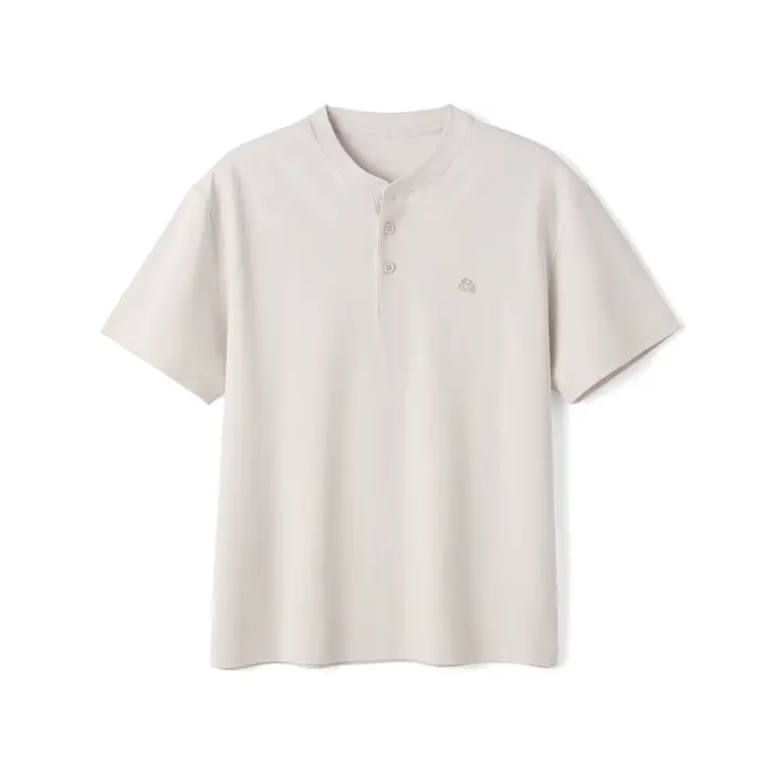 SIMWOOD Nouveauté Été 2026 T-shirts Homme en Tissu Sorona 230 g/m² Col Henley Grandes Tailles Vêteme