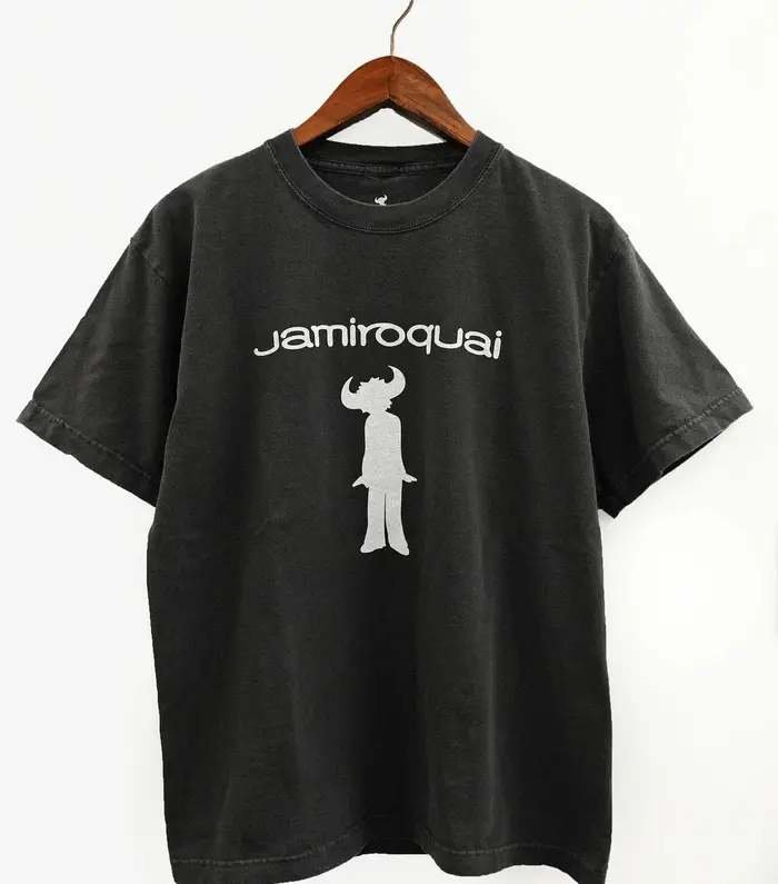 T-shirt unisexe vintage Rock Y2K avec imprimé graphique Jamiroquai, style streetwear sportif, en cot