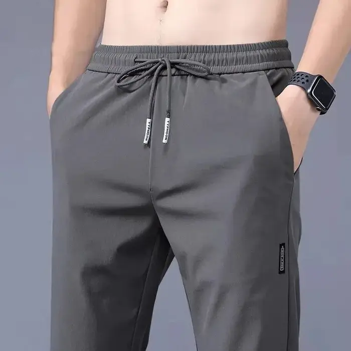 Pantalons pour hommes 2025 été nouveau noir gris mince affaires