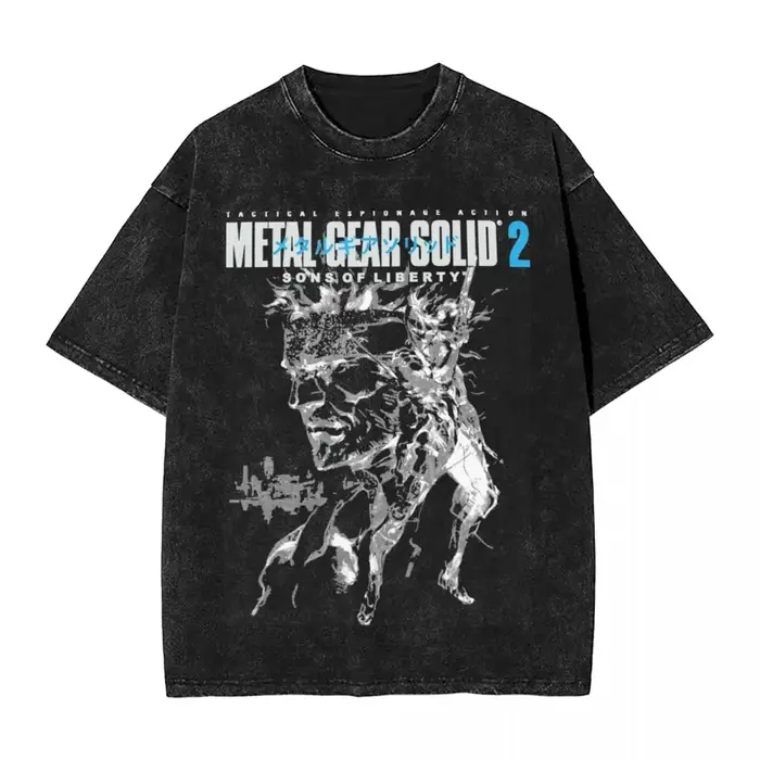 T-shirt Metal Gear Solid 3 Snake Eater, T-shirts d'été Y2K, T-shirts en coton Harajuku 2026 pour hom