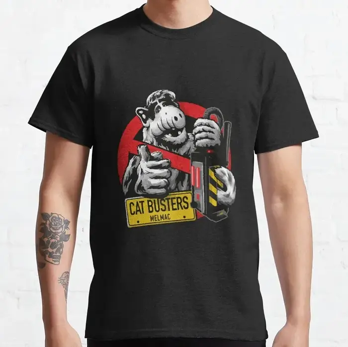 ALF-Chat busters-TV drôle Sitcoms graphique t shirts 90s Style rétro Alien T-shirt unisexe Adulte to