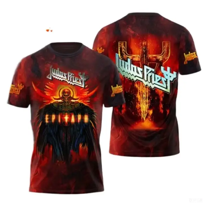 Judas Priest Band 3d impression T-shirt hommes femmes mode col rond manches courtes hauts t-shirts Rock musique vêtements Hip Hop T-shirt mâle