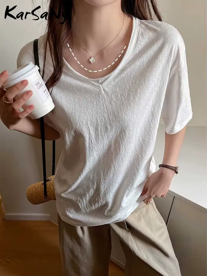 T-shirts amples en coton pour femmes