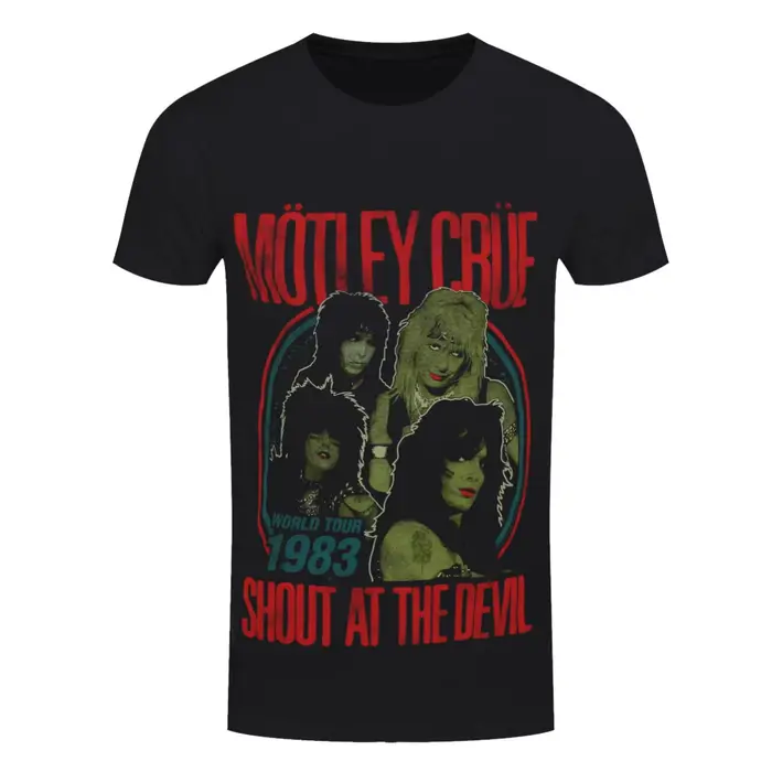 T-shirt en coton avec image de Motley Crue
