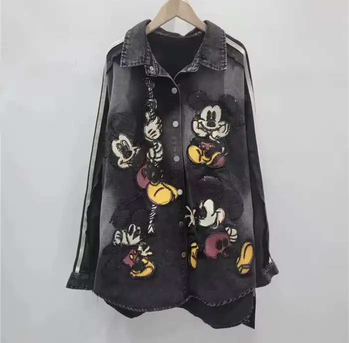 Veste en jean de marque de luxe européenne et américaine