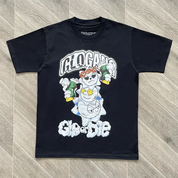 T-shirt noir Glo Gang Glo-die worldwide
