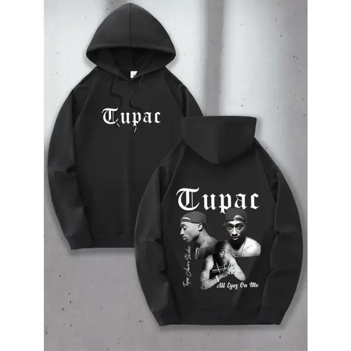 Sweat-shirt à capuche Tupac 2pac pour homme et femme, imprimé unisexe, streetwear, style hip-hop, mo