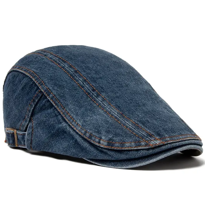 CNTANG hommes Jean bérets été gavroche chapeaux pour femmes décontracté couleur unie rétro littéraire avant casquette pointe peintre casquettes Boina