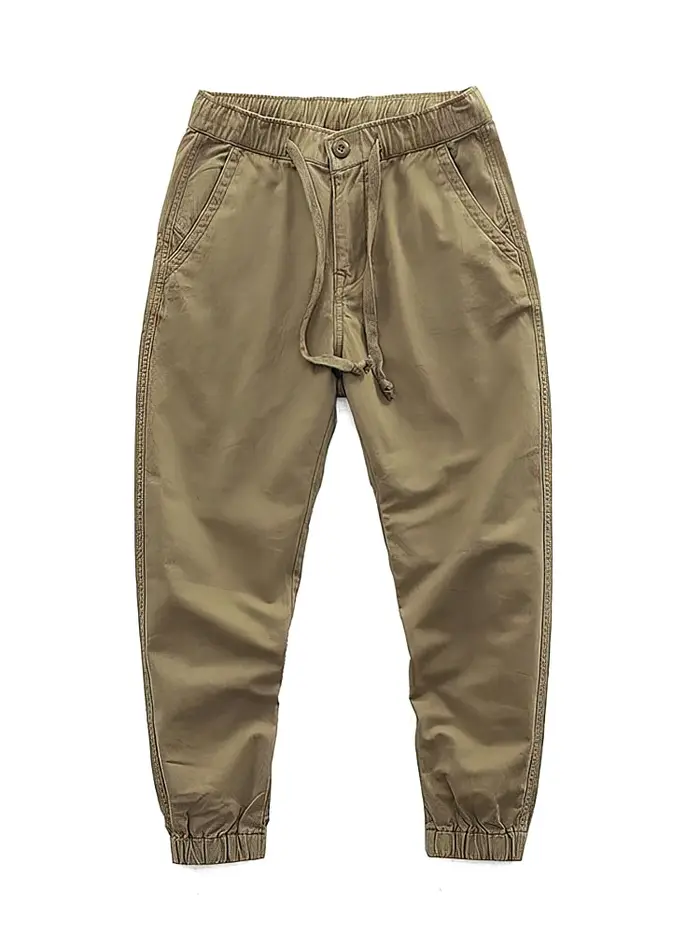 Pantalon de jogging décontracté en coton pour homme, coupe ample, style cargo, jambe large, idéal po