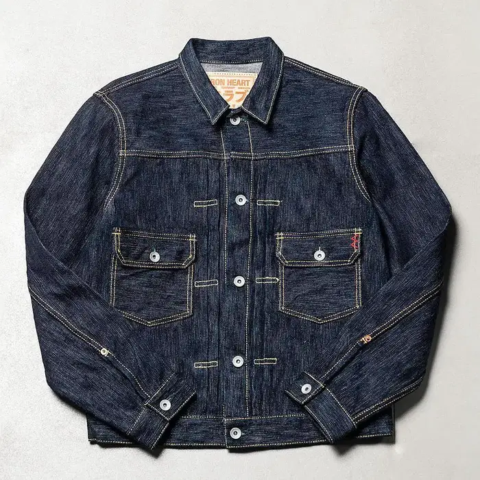 FERRE HEART TYPE II garniture de colorant de corde indigo 16oz veste de tanin d'oreille rouge en bam
