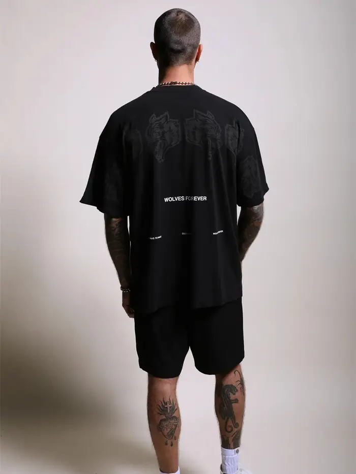 DARC SPORT classique américain rétro hip-hop épais à manches longues hommes et femmes correspondant T-shirt avec un poids élevé