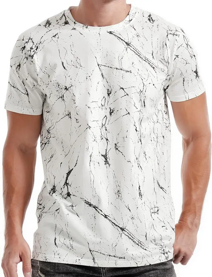 T-shirt pour Homme observateur et Confortable avec Motif Graffiti et Impression 3D
