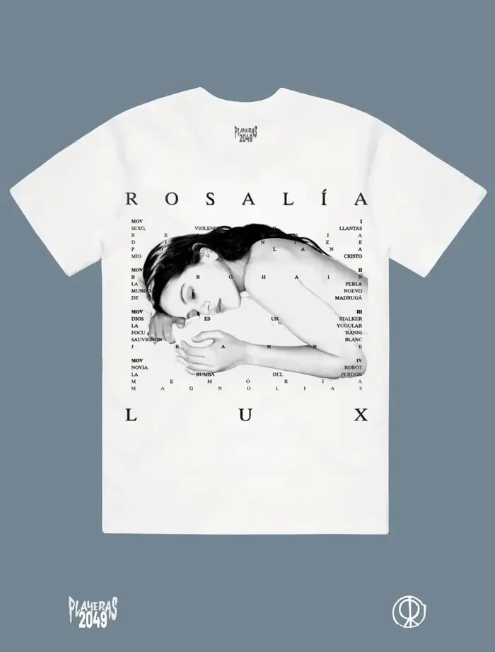 LUX Ablum T-shirt graphique à la mode chanteur Rosalia surdimensionné T-shirt hommes femmes décontra