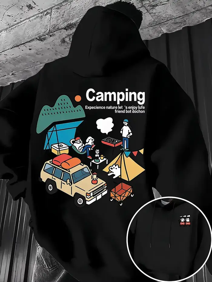 Sweat-shirt à capuche oversize pour homme