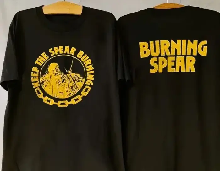T-shirt Burning Spear Keep The Spear Burning des années 1980