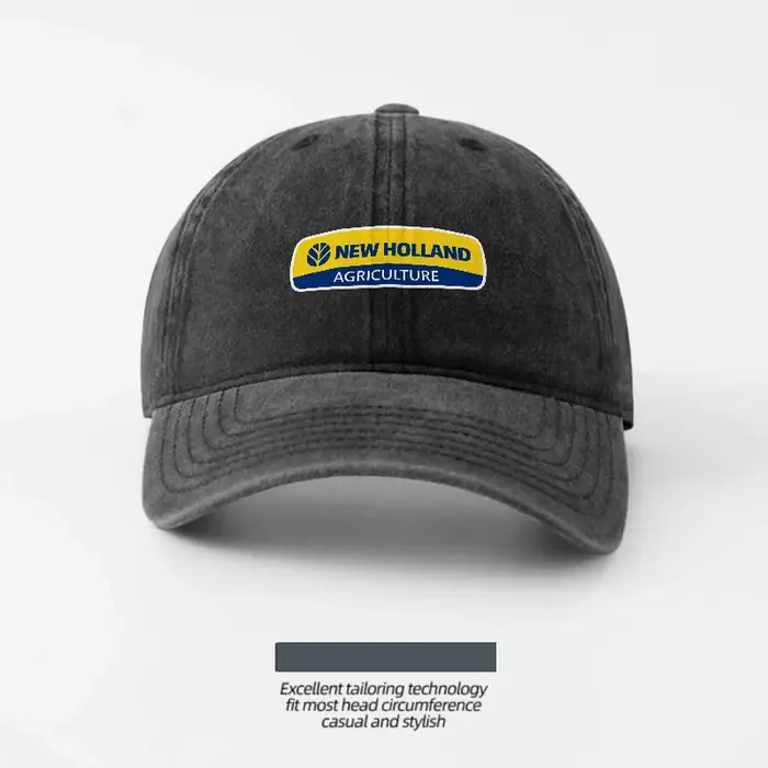 Casquette de baseball en coton lavé NEW HOLLAND AGRICULTURE avec design ventilé pour le confort et l